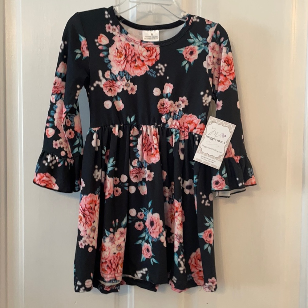 NWT Adorable Floral Dress with Bell Sleeves